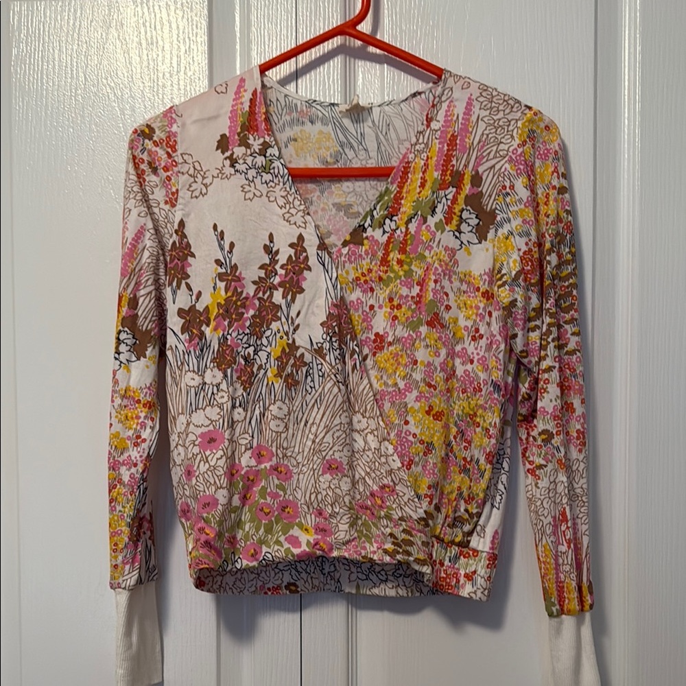 Floral V-Neck Women's Top from Anthropologie